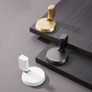 Butoir de porte mural sans perçage en alliage de zinc et acier inoxydable, aimanté puissant, nouveau modèle, pour poignée de porte de chambre épaissie - Product Image 1