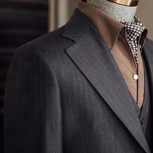 Abiti <span class=keywords><strong>su</strong></span> <span class=keywords><strong>Misura</strong></span> all'Ingrosso |   Logo e dimensioni personalizzati direttamente dalla fabbrica |   Tessuto a Righe 50% Lana per Abiti <span class=keywords><strong>su</strong></span> <span class=keywords><strong>Misura</strong></span> da Uomo, Basso MOQ - Product Image 2