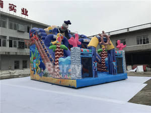 Nouveau design commercial de toboggan gonflable pour enfants sur le thème du monde marin pour <span class=keywords><strong>la</strong></span> fête des enfants / fête / événement - Product Image 6