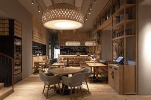 ชุดเฟอร์นิเจอร์ร้านอาหารทำจากไม้ทันสมัยสำหรับตกแต่งร้านอาหารการออกแบบร้านอาหารตามสั่ง - Product Image 3