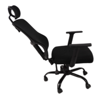 Fauteuil de Direction Design Ferme avec Dossier en Maille et Structure en Fer, Siège Pivotant à 360°, Hauteur Réglable, Mobilier de Bureau en Gros