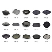 Poêle ronde à charbon de bois pour barbecue de camping antiadhésif noir portable japonais adaptée à la cuisinière à gaz plaque de gril de vente chaude