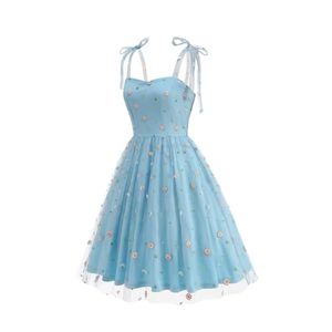 ชุดเดรสสั้นลายดอกไม้สไตล์เอลฟ์สำหรับงานวันเกิดริมชายหาดช่วงซัมเมอร์แบบใหม่ - Product Image 3