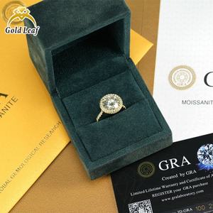 Anillo de Compromiso de Moissanita con Corte Brillante Redondo y Certificado GRA de Goldleaf, Plata de Ley 925, Garantizado - Product Image 5