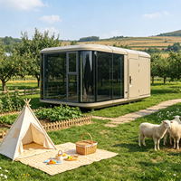 Maison-capsule préfabriquée à deux chambres, grande capacité, mobile, pour les vacances en famille