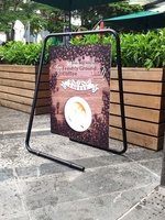 Standar Papan Tanda Logam untuk Luar Ruangan, Penyangga Poster Trotoar, Standar Display Iklan Berdiri Bebas untuk Promosi Toko