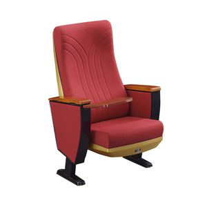 เก้าอี้หอประชุมยี่ห้อ Yaqi รุ่น YA-L04AA สีแดงไวน์ พร้อมที่วางแขน สำหรับใช้ในโรงภาพยนตร์และห้องบรรยาย - Product Image 1