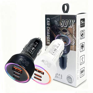 90W <span class=keywords><strong>3</strong></span>-Port USB Schnell-Autoladegerät, QC3.0 PD30W Typ-C Auto-Netzteil, Geeignet für Mobiltelefone und Fahrzeuggeräte - Product Image 6