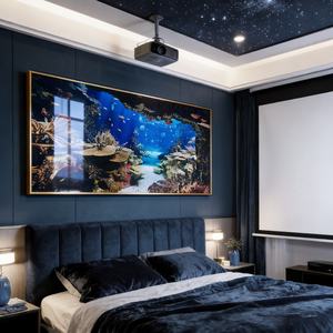 Peintures 3D personnalisées, nouvelle vente chaude, paysage sous-marin, cadre en aluminium, peinture en porcelaine cristalline, décoration murale, art - Product Image 4