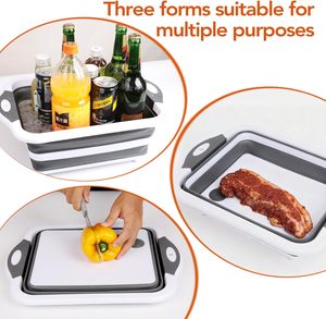 Panier de drainage en silicone rétractable et pliable, passoire multifonctionnelle pour le lavage des fruits et légumes - Product Image 6