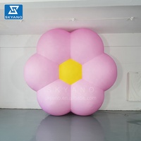 Fleurs géantes roses Grandes fleurs de cerisier gonflables Sculpture Fleurs Pêche pour la décoration de mariage
