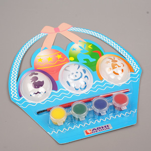 Modelli di modello in materiale plastico da 4 colori pittura a forma di uovo di pasqua set per giocattoli per bambini - Product Image 2