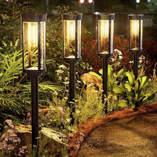 Solar Tungsten Bulb Path Decorative Lights Courtyard Landscape Outdoor Ground Plug Lamp Waterproof Lawn Lighting