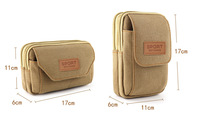 Tas Pinggang Pria Outdoor Grosir, Tas Selempang Kanvas untuk Ponsel, Tas Gantung Olahraga, Dompet Outdoor, Dompet Koin, Tas Messenger Mini untuk Pria