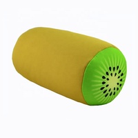 Coussin de voyage portable en forme de pastèque imprimée avec perles, pour le cou, le dos et le corps, idéal pour la voiture et l'avion, support de sieste