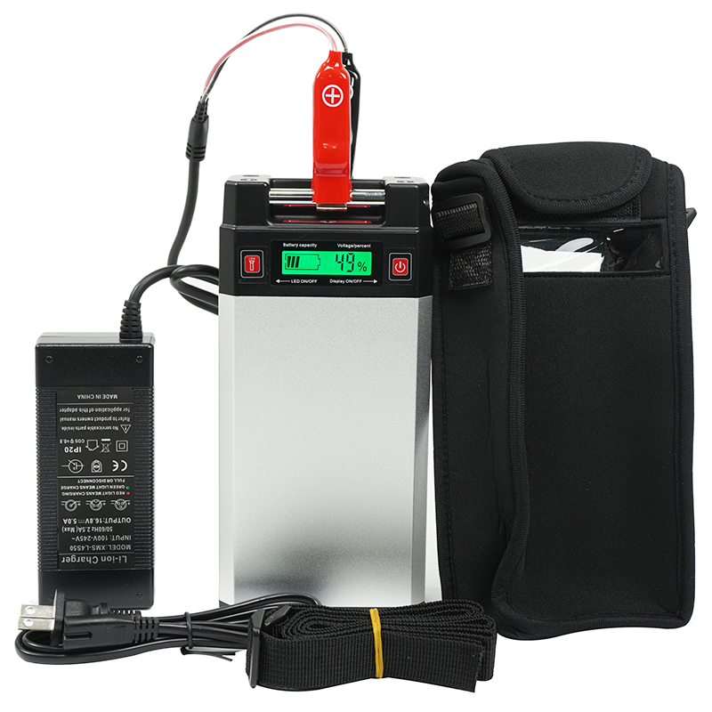 14.8 V 20000 mAhアルミ合金充電ケースリチウム電池海洋漁船・電動リールに対応。ダイワシマノ電気コードリール対応。(シルバー) 14.8 V 20000 mAhアルミ合金充電ケースリチウム電池海洋漁船・電動