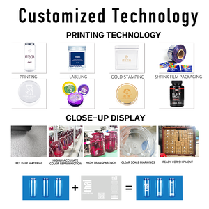 צנצנות פלסטיק לאחסון מזון ריקות בסיטונאות, 50 גרם, 250 מ\\\"ל, 350 מ\\\"ל, 500 מ\\\"ל, לממתקים, עוגיות, אגוזים וחטיפים, צנצנת מותאמת אישית 4 אונקיות, 8 אונקיות עם מכסים. - Product Image 3