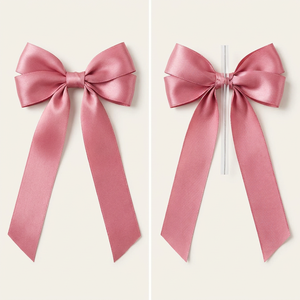 Nœuds en ruban de satin pré-noués en gros avec attache torsadée pour sacs de pâtisserie, biscuits, bonbons, emballages cadeaux de Noël et décorations de fêtes - Product Image 3