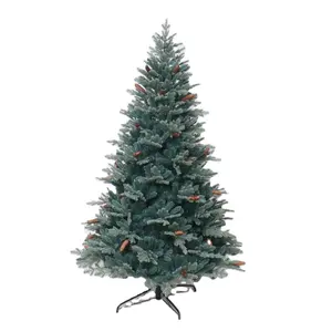 Pohon Natal Glitter Perak PE 10 Kaki Perlengkapan Dekorasi Natal Besar-Pohon Natal Albero Di Natale Arbol De Navidad