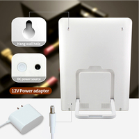 Miroir de maquillage LED lumineux à commande tactile, miroir de coiffeuse de bureau avec haut-parleur, miroir cosmétique en verre ABS pour chambre à coucher et table de maquillage