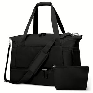 Bolsa de Viaje de 42L, Bolsa de Fin de Semana Versátil con Compartimento para Zapatos, Bolsa de Nailon para Viajes Cortos - Product Image 1