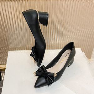 5CM Trendy Color Sandale Talon Summer Sexy Job Shoe Women Pumps Low <b>Heels</b> for Ladies - Product Image 3