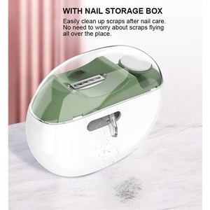 Bán Buôn 2 Trong 1 Tự Động Điện Móng Tay Tông Đơ Và Đánh Bóng LED Ánh Sáng 2 Tốc Độ USB Có Thể Sạc Lại An Toàn Bé Người Lớn Nail Clipper - Product Image 3