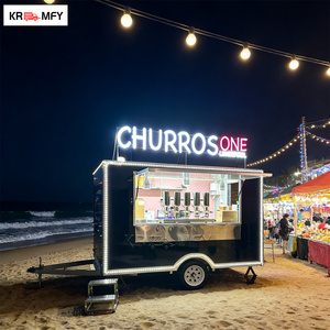 Remorque à glaces carrée homologuée DOT VIN CE, entièrement équipée pour machine à glaces molles, burgers, pizzas et autres plats rapides de rue. - Product Image 1