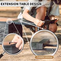 Table de camping avec boîte de rangement 50L, légère, portable, en aluminium, pliable, pour pique-nique en plein air, usage domestique