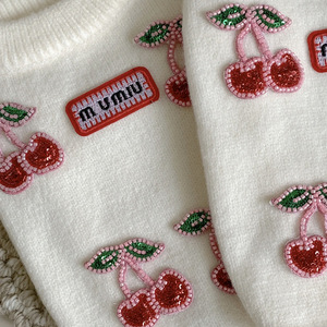 Suéter Tejido para Perros Pequeños <span class=keywords><strong>con</strong></span> Diseño de Cerezas, Ropa Casual de Invierno para Teddy, Bichón y <span class=keywords><strong>Yorkshire</strong></span> Terrier - Product Image 3