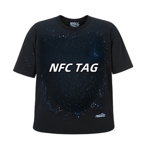 Camiseta Oversize de Algodón Grueso con Hombros Caídos y Corte Cuadrado para Hombre, Estilo Hip Hop, Tallas Grandes, con Escaneo NFC, para Dropshipping - Product Image 6