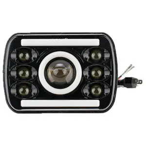 JHS venda quente 5X7 7 polegada farol Praça Auto Faróis lâmpada DRL Driving Light para as peças do carro