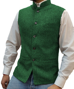 Giubbotto Casual da uomo bordeaux abito da sposa rosso <span class=keywords><strong>nero</strong></span> <span class=keywords><strong>gilet</strong></span> Tweed da uomo Slim Fit <span class=keywords><strong>gilet</strong></span> da uomo stile <span class=keywords><strong>smoking</strong></span> da uomo - Product Image 1