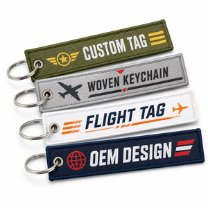 Wholesale <strong>Custom</strong> Woven <strong>Keychains</strong> Personalized Fabric <strong>Keychains</strong> with Logo OEM Factory Direct - Product Image 1
