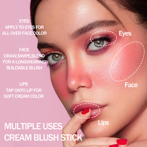 OEM Etiqueta Privada logotipo personalizado maquillaje facial cosméticos <span class=keywords><strong>contorno</strong></span> y rubor en palo personalizado labio y mejilla tinte vegano crema rubor - Product Image 3