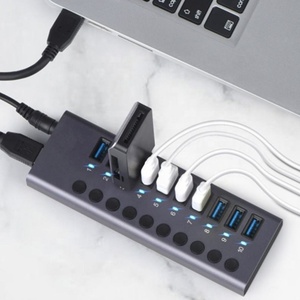 Hub USB 3.0 de 10 Puertos, 5Gbps, de Aluminio, con Interruptor Individual de Encendido/Apagado para PC, Laptops, MacBook Pro, Air, <span class=keywords><strong>iMac</strong></span>, iPad - Product Image 2