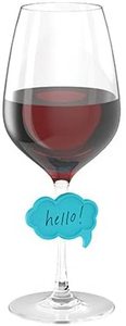 Identificateurs de verres à vin réutilisables en silicone, breloques pour verres à vin de Noël - Product Image 2