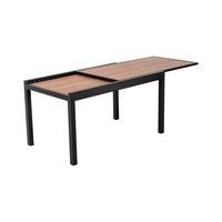 Moderner Einfacher Klapptisch, Tischplatte aus Kunststoffholz, Gartenmöbel mit Ausziehbarer Oberfläche Hof-Tisch