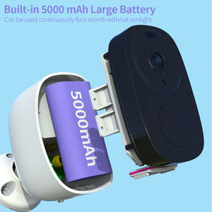 Камера с аккумулятором HFWVISION, 5000 мАч, 2K, 3 Вт, солнечные панели, уличная Беспроводная камера 4G для домашней безопасности, Солнечная камера с обнаружением движения - Product Image 3