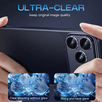 Protection d'objectif arrière en métal pour iPhone 17 Pro Max, capuchon de protection en verre trempé dépoli, coque en alliage pour iPhone 17 Pro