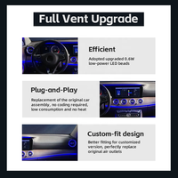 Luz Ambiental LED de 64 Colores para Rejilla de Ventilación de Aire Acondicionado, Sincronización con el Sonido, para Mercedes-Benz Clase E W213 E-Coupe C238, Decoración Interior del Automóvil
