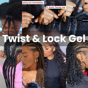 Cire coiffante vegan biologique crème sans alcool pour tresses gel bords torsadés pour cheveux secs et contrôle des pointes - Product Image 4