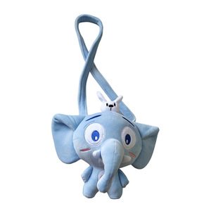 Uyeah OEM/ODM Custom Cute Elephant Plush <strong>Bag</strong> PP Cotton Filled <strong>Washed</strong> Mesh Backpack Key Holder Add Logo Custom Plush Toy <strong>Bag</strong> - Product Image 4