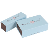Boîte à tiroirs personnalisée de luxe pour macarons et chocolats, avec compartiments, boîte cadeau en papier rigide, logo personnalisé