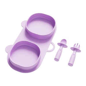 Miniassiette de voyage pour bébé, assiettes pour bébé, essentielles pour les voyages, avec fourchettes et cuillères, assiettes à dîner pliables en silicone, nouveauté - Product Image 4