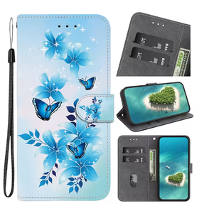 2025 étui en cuir portefeuille à rabat pour Realme 8 9 Pro Plus 8i 9i 4G <span class=keywords><strong>Realme9</strong></span> 5G étuis de protection support magnétique mignon motif papillon 3D - Product Image 1