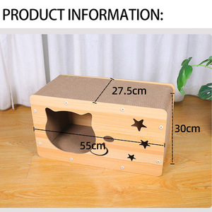 Duurzame grote krabpaal van karton, afneembaar huisje van golfkarton, milieuvriendelijke papieren kattenboom, aangepast logo - Product Image 6