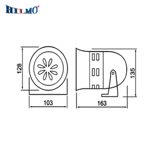 ไซเรนรถยนต์ 12V 24V ไซเรนลมสำหรับยานยนต์ เสียงเตือนภัยอุตสาหกรรม เสียงไฟฟ้า สำหรับงานพ่นทราย ป้องกันลม ใบไม้  ไซเรน/สัญญาณเตือนภัยรถยนต์ - Product Image 6