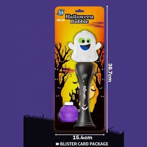 Baguette à bulles électrique fantôme à 10 trous avec lumière pour <span class=keywords><strong>Halloween</strong></span>, jouet de bâton à bulles d'extérieur pour jeux de fête estivale - Product Image 6