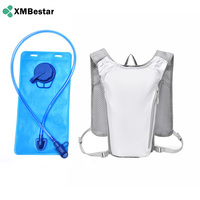 Gilet d'hydratation léger et tendance en nylon 2L, imperméable, avec poche à eau, sac à dos de course réglable, réfléchissant, pour l'escalade et la randonnée